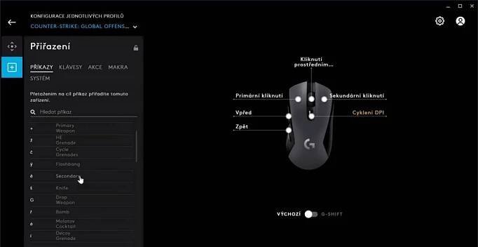 Logitech G Hub pro herní myši