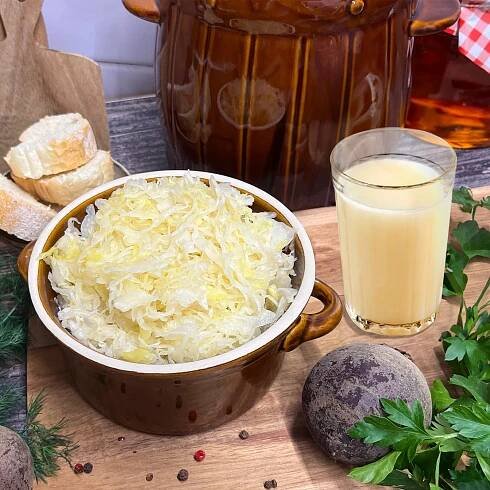 Šťáva z kysaného zelí 250ml 0,25l - skleněná láhev