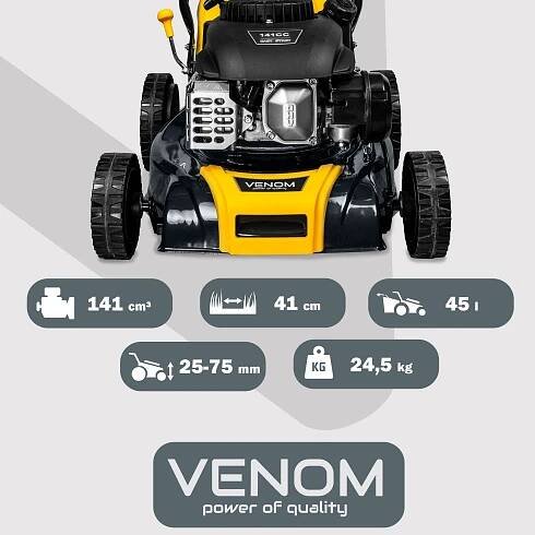 VÝKONNÁ BENZÍNOVÁ SEKAČKA VENOM 41 CM, OCELOVÝ POHON, LEHKÉ POUZDRO, SUPER EAN (GTIN) 5905930611003
