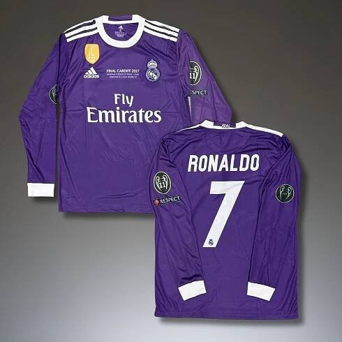 Pánský dres s dlouhým rukávem Real Madrid, Ronaldo, CL finále 2017
