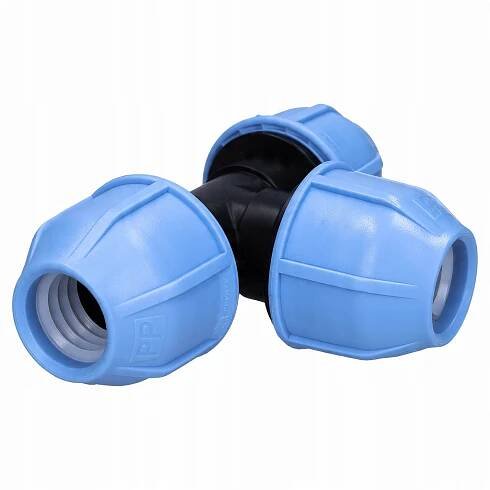 T-ROZDĚLOVAČ Šroubovací PE FI 25x25x25 pro TRUBKY SPOJKA za 29.00CZK - Allegro