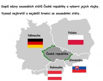Vyznač nejkratší a nejdelší hranici se sousedními státy. Polsko. Německo. Česká republika. Slovensko. Rakousko.