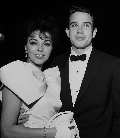Warren Beatty and actress Joan Collins attend a party in Los Angeles, California.