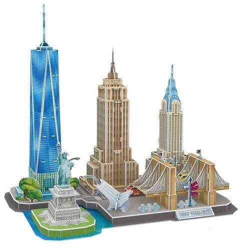 CUBICFUN 3D puzzle CityLine panorama: New York 123 dílků | Puzzle-puzzle.cz