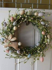Spring Wreath - Easter Wreath - Egg Wreath - Pastel Wreath Easter Spring Wreath, Easter Wreath Diy, Easter Diy, Easter Crafts, Door Wreath, Easter Ideas, Holiday Decorations Easter, Easter Holidays