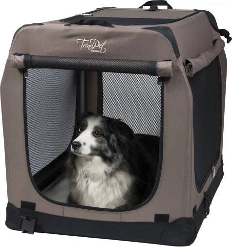 TrendPet Přepravní box pro psy 90 x 65 x 70 cm hnědý