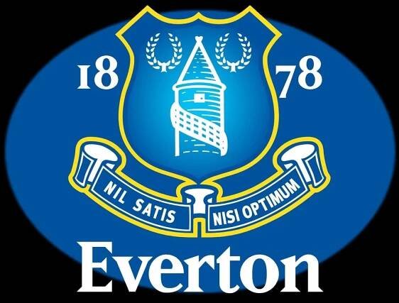 Everton F.C Blue Logo In Black Wallpaper