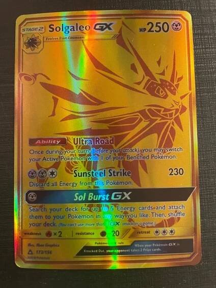 Pokémon karta Solgaleo GX (Ultra Prims)