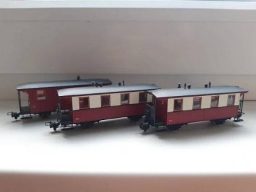 HOe Roco  SET osobní a služební vagon - Modelová železnice