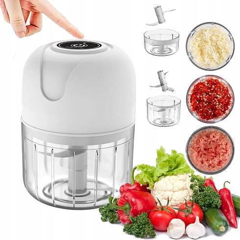 SEKÁČEK POTRAVIN ELEKTRICKÝ KRÁJEČ NA ZELENINY A CIBULI 100+250 ML