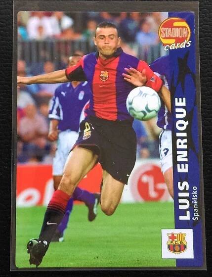 Luis Enrique 2001 Stadion cards #281 FC Barcelona - Sportovní sbírky
