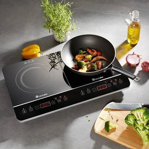 Indukční varná deska dvojitá 3400 W, černá