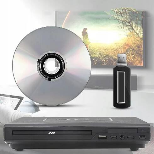 MINI DVD PŘEHRÁVAČ DO DOMÁCNOSTI CD PŘEHRÁVAČE S DÁLKOVÝM OVLÁDÁNÍM 15W Model ODTWARZACZ DVD