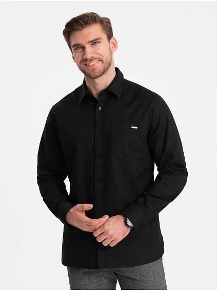 Ombre Clothing Černá pánská košile Ombre Clothing