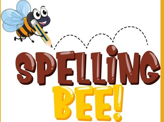 Návrh písma pro slovo spelling bee with bee writing illustration — Ilustrace