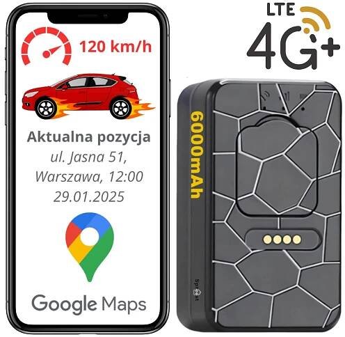 LOKÁTOR GPS 4G MINI PRE VOZIDLÁ AUTA MAGNET TRACKER G50M 6000 mAh
