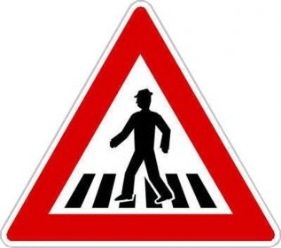 Dopravní značka Pozor, přechod pro chodce (A11)