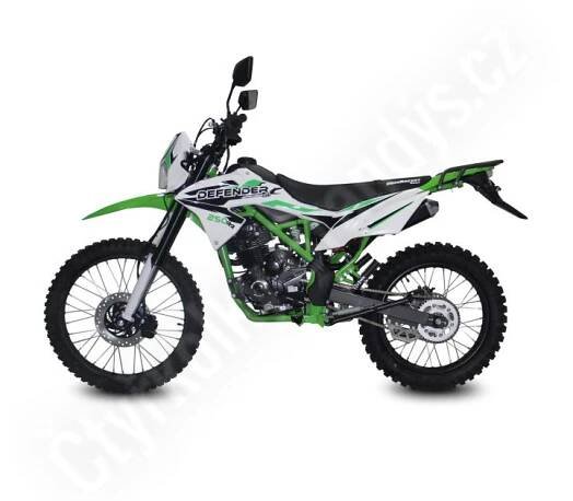 Pitbike MiniRocket Mikilon Defender 250RR kola 21/18 zelená sedlo 87,5cm