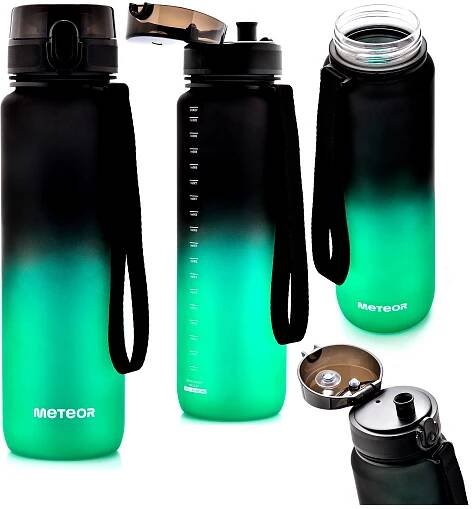 METEOR Lahev Na Pití Cyklistická tritanová láhev na vodu 1000 ml + náustek