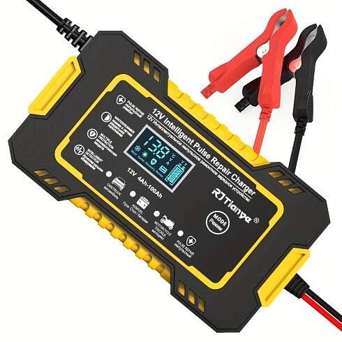 Car Battery Charger, 12V 2Ah-100Ah Smart Battery Trickle Charger Automotive Battery Maintainer Desulfator With Temperature *