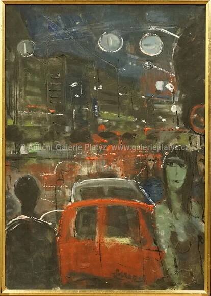 František Turek - Večer na Václavském náměstí - Aukční Galerie Platýz