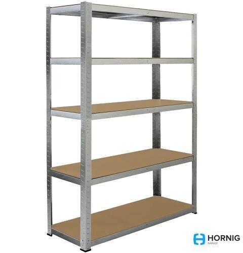 FIELDMANN FDR 1820 regál kovový 5 polic MDF desky, 180*120*40cm, zatížení police max.175kg