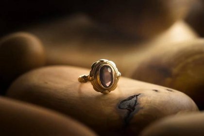 Krásný starožitný  koktejlový prsten, Au, 10 Kt, 2,60 gramů, FMCO - Starožitné šperky