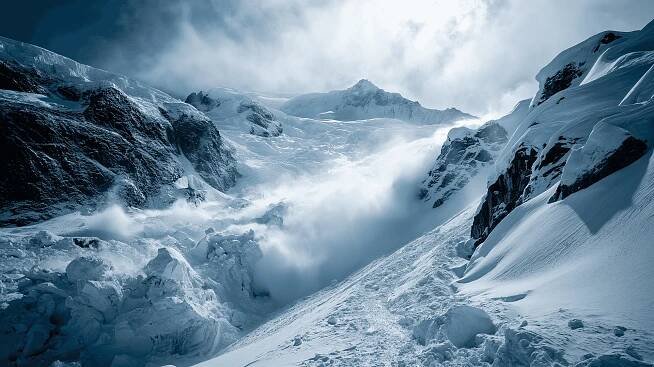 Majestic Avalanche Wallpaper