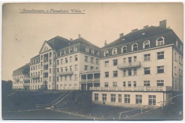 01 - Benešovsko, Prosečnice, Sanatorium, cca 1926 - Pohlednice Sbírám.cz