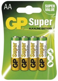 Sada 4 alkalických baterií EMOS GP Super AA
