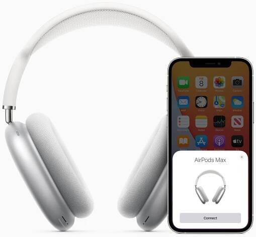 Apple Airpods Max a připojení sluchátek