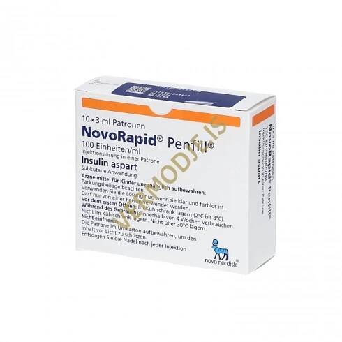 NovoRapid Penfill (Insulin) 100iu/ml - 10x3ml - 2025 Cena