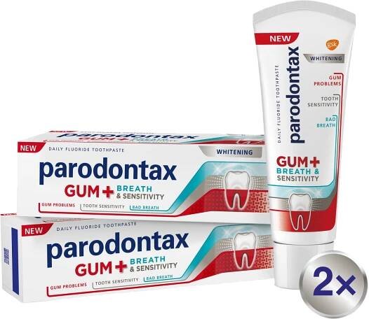 PARODONTAX pro dásně, dech a citlivé zuby Whitening 2 x 75 ml