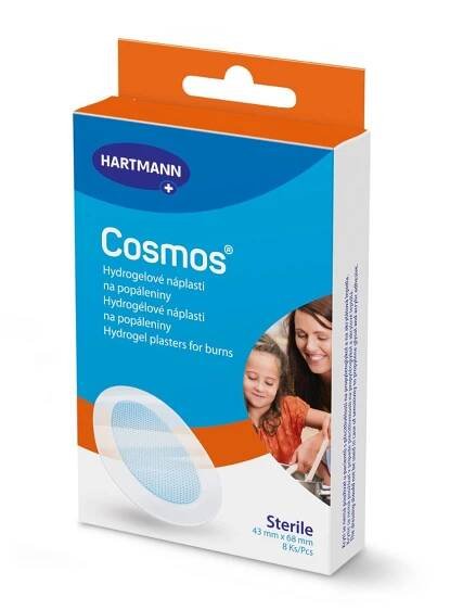 Cosmos Hydrogelové náplasti na popáleni 43x68 mm 8 ks | Dentimedshop.cz