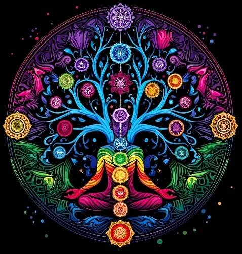 Obrázek produktu Pánské tričko Strom Čaker Kundaliní