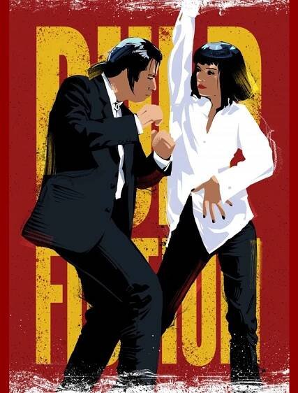 Pulp Fiction Movie Poster Fleece Throw Blanket