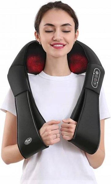 Masážní Přístroj Shiatsu pro krk a záda – Relaxační teplo a 3 úrovně rychlosti