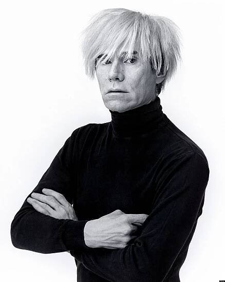Andy Warhol, artist, portrait, himself, white background