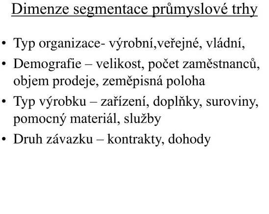 PPT - SEGMENTACE TRHU PowerPoint Presentation, free download - ID:4337461