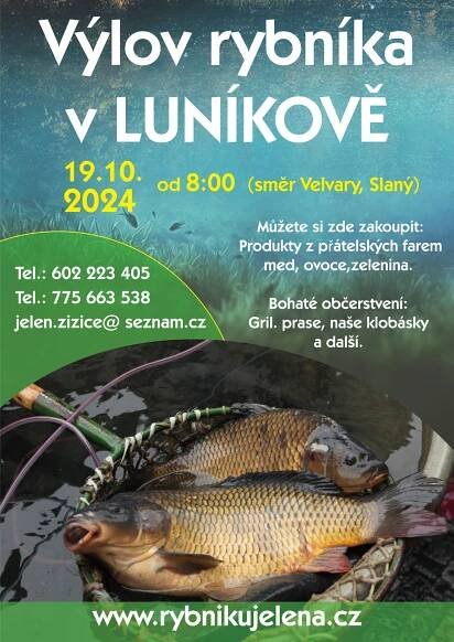 Výlov rybníka v Luníkově: Infocentrum ve Slaném