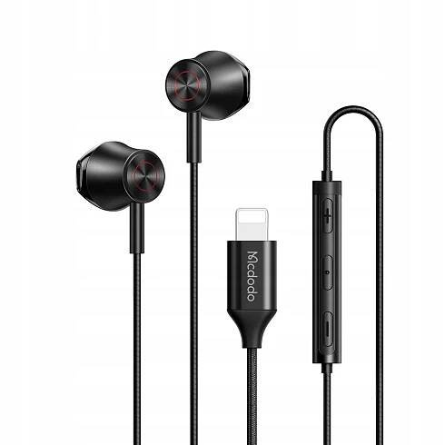 MCDODO SLUCHÁTKA DO UŠÍ S MIKROFONEM PRO LIGHTNING IPHONE 13 14 Materiál syntetický materiál