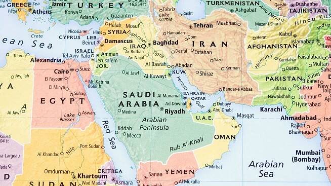 map of middle east countries