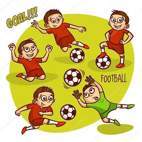 Stáhnout - Fotbal fotbal hráče sada — Ilustrace