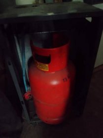 Plynová lahev tlaková na PB plyn topení kamna sporák kuchyn - Sběratelství
