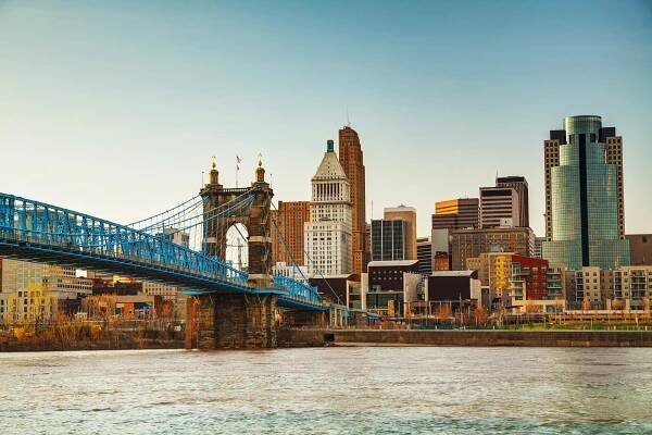 Roebling Bridge Cincinnati Ohio USA 