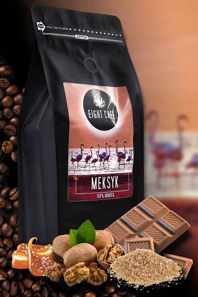Mletá Káva Čerstvě pražená 100% Arabica Mexiko 500G Eight Cafe Značka Eight Cafe