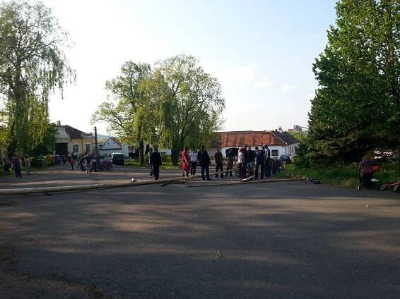 Stavění máje Smrkovice 2014