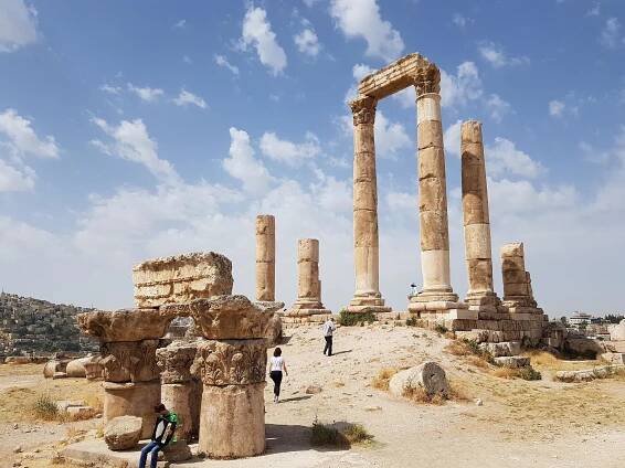 Amman Citadel Hill Romeinse ruïnes