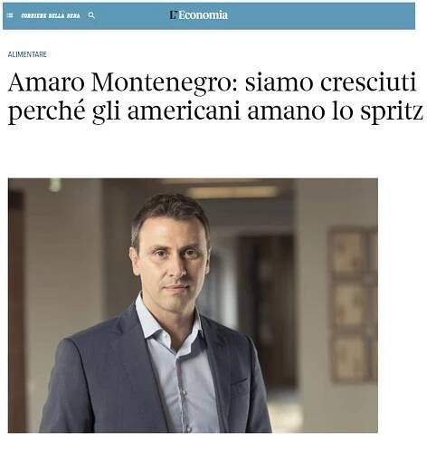 Gruppo Montenegro on Corriere della Sera Economia | Gruppo Montenegro
