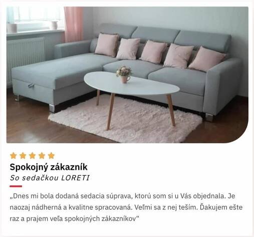 recenze na sedacku nabytok4you
